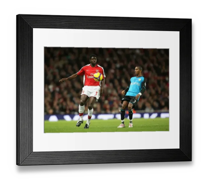 Framed Print : Kolo Toure (Arsenal) Ashley Young (Aston Villa)