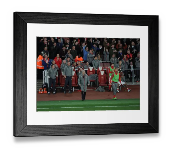 Framed Print : Arsene Wenger and Per Mertesacker Celebrate Arsenal's First Goal vs. West Ham United (2016-17) Framed Print : Arsene Wenger and Per Mertesacker Celebrate Arsenal's First Goal vs. West Ham United (2016-17)