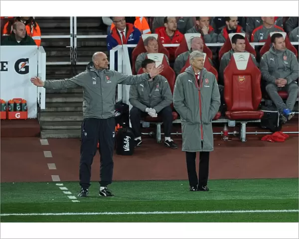 Arsene Wenger and Steve Bould: Focused at the Emirates - Arsenal v West Ham United, Premier League