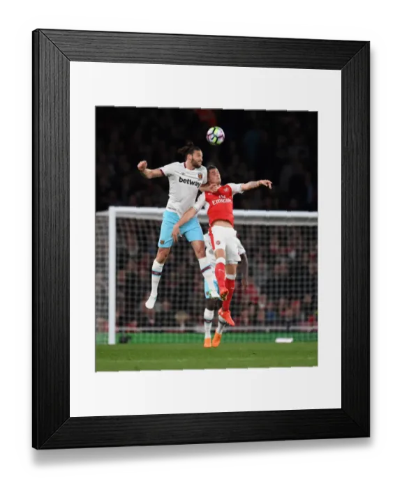 Framed Print : Xhaka vs Carroll: Intense Clash Between Arsenal and West Ham Players Framed Print : Xhaka vs Carroll: Intense Clash Between Arsenal and West Ham Players