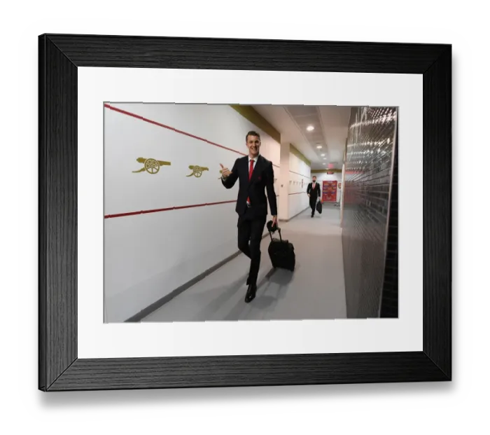 Framed Print : Arsenal's Matt Macey Prepares for Arsenal v West Ham United, Premier League (2017)
