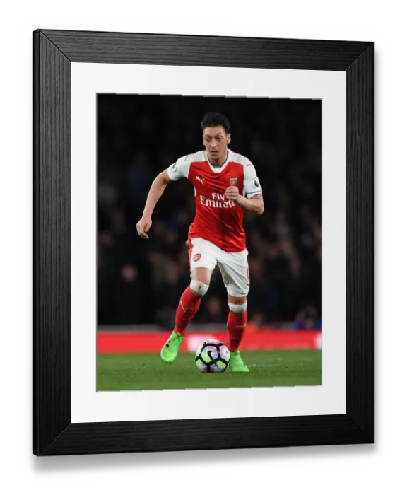 Framed Print : Mesut Ozil in Action: Arsenal vs West Ham United, Premier League 2016-17