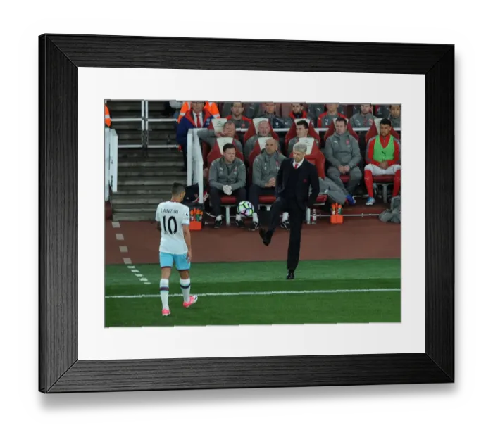 Framed Print : Arsene Wenger vs. Manuel Lanzini: A Premier League Showdown - Arsenal vs. West Ham United Framed Print : Arsene Wenger vs. Manuel Lanzini: A Premier League Showdown - Arsenal vs. West Ham United