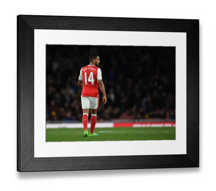 Framed Print : Theo Walcott in Action: Arsenal vs. West Ham United, Premier League 2016-17