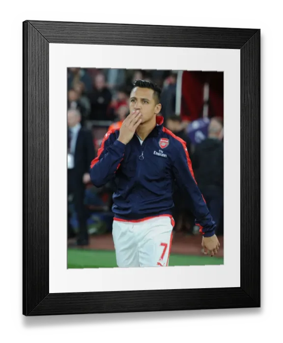Framed Print : Alexis Sanchez: Arsenal's Star Forward Gears Up for Arsenal v West Ham United Clash