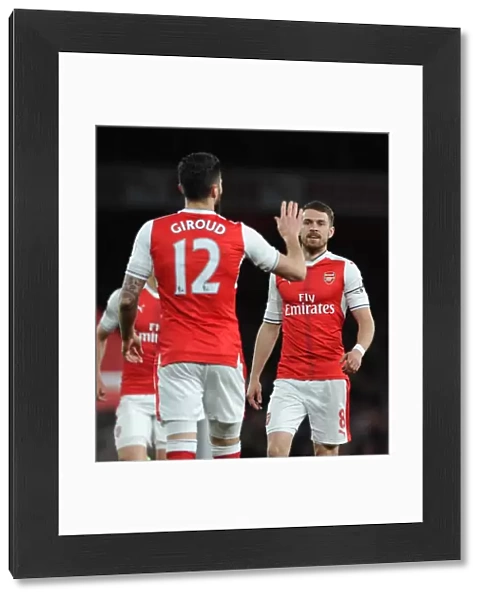Aaron Ramsey (Arsenal). Arsenal 3: 0 West Ham United. Premier League. Emirates Stadium