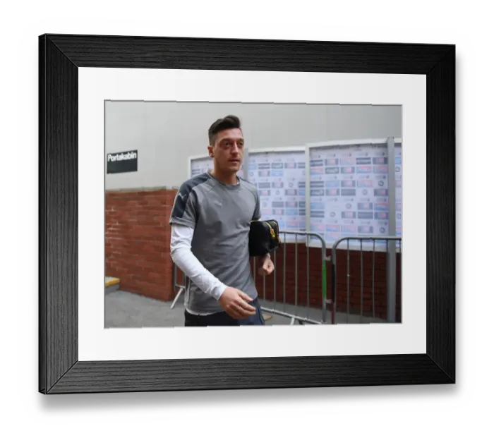 Framed Print : Mesut Ozil Arrives at Selhurst Park Ahead of Crystal Palace vs. Arsenal Premier League Clash Framed Print : Mesut Ozil Arrives at Selhurst Park Ahead of Crystal Palace vs. Arsenal Premier League Clash