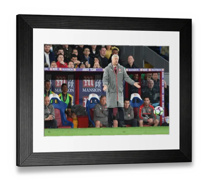 Framed Print : Arsene Wenger at Crystal Palace: Arsenal vs. Crystal Palace, Premier League 2016-17