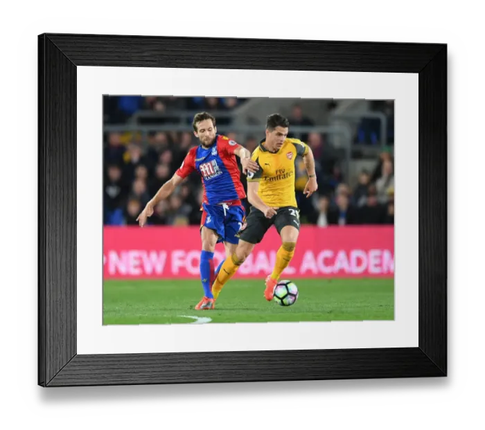 Framed Print : Xhaka vs. Cabaye: A Midfield Battle - Crystal Palace vs. Arsenal, Premier League