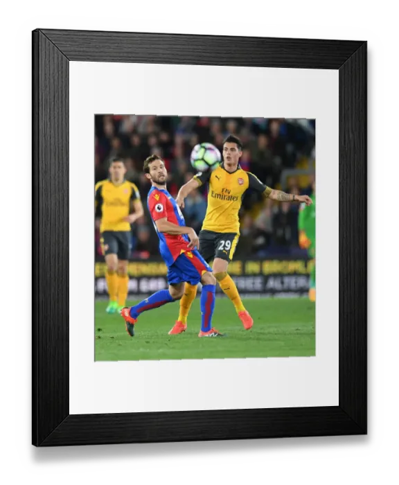 Framed Print : Xhaka vs. Cabaye: A Midfield Showdown - Crystal Palace vs. Arsenal, Premier League 2016-17
