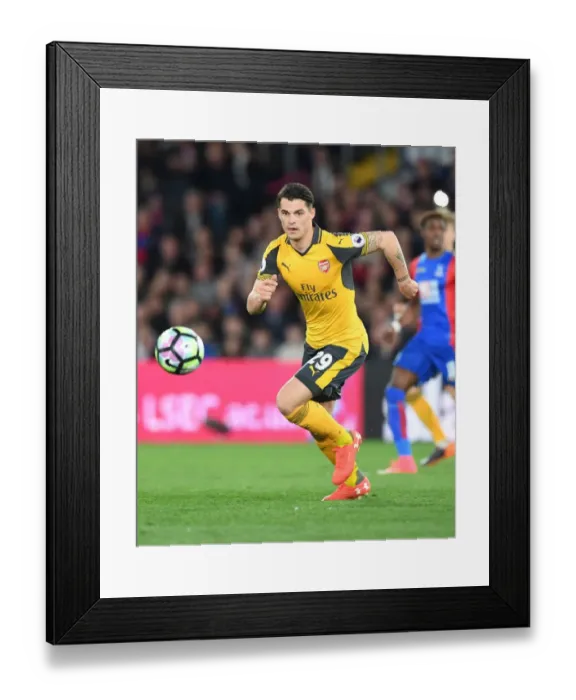 Framed Print : Granit Xhaka: In Action for Arsenal Against Crystal Palace, Premier League 2016-17 Framed Print : Granit Xhaka: In Action for Arsenal Against Crystal Palace, Premier League 2016-17