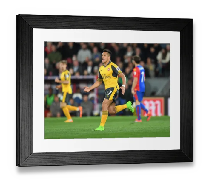 Framed Print : Alexis Sanchez: Arsenal Star in Action Against Crystal Palace, Premier League 2016-17