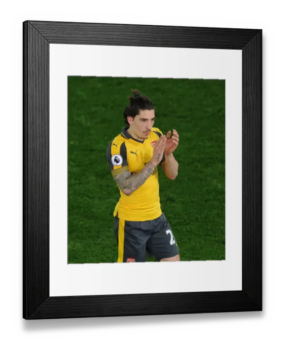 Framed Print : Hector Bellerin Celebrates with Arsenal Fans after Crystal Palace Victory, 2016-17 Premier League Framed Print : Hector Bellerin Celebrates with Arsenal Fans after Crystal Palace Victory, 2016-17 Premier League