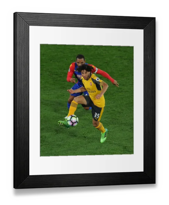 Framed Print : Mohamed Elneny vs. Jason Puncheon: A Midfield Battle at Selhurst Park - Crystal Palace vs. Arsenal, Premier League 2016-17
