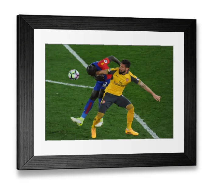 Framed Print : Clash at Selhurst Park: Giroud vs. Sakho in Premier League Showdown