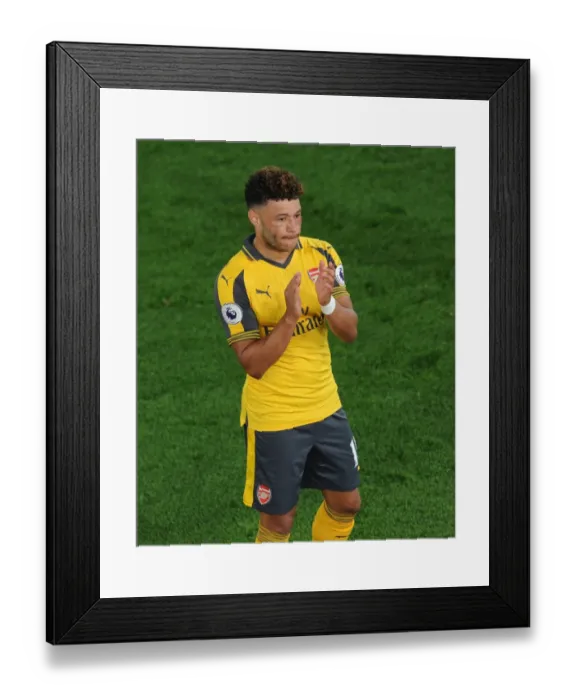 Framed Print : Alex Oxlade-Chamberlain Celebrates with Arsenal Fans after Crystal Palace Victory Framed Print : Alex Oxlade-Chamberlain Celebrates with Arsenal Fans after Crystal Palace Victory
