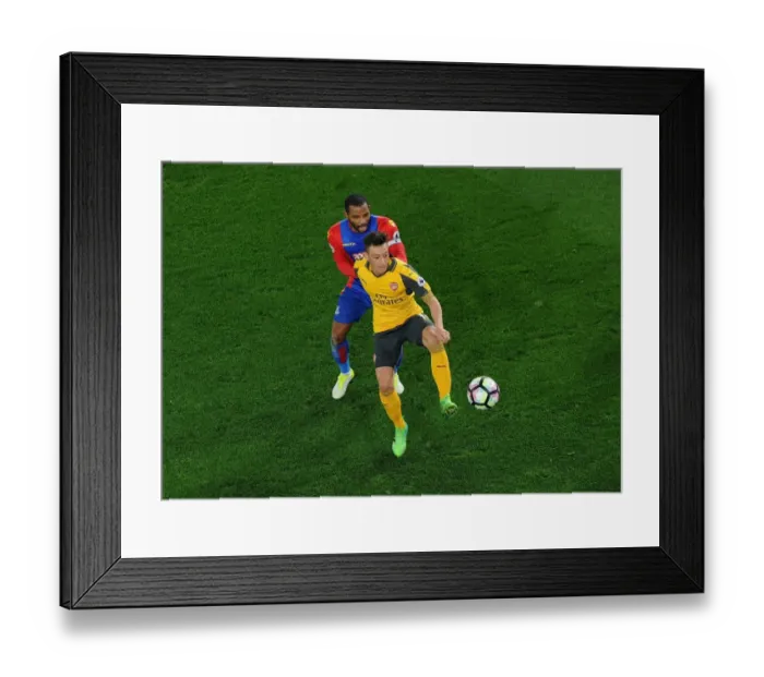 Framed Print : Intense Rivalry: Ozil vs. Puncheon - A Battle at Selhurst Park, Crystal Palace vs. Arsenal, Premier League 2016-17 Framed Print : Intense Rivalry: Ozil vs. Puncheon - A Battle at Selhurst Park, Crystal Palace vs. Arsenal, Premier League 2016-17