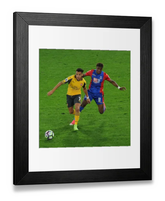 Framed Print : Clash of Stars: Sanchez vs Zaha in Crystal Palace vs Arsenal Premier League Showdown