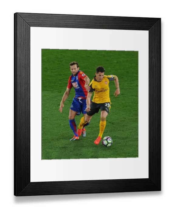 Framed Print : Clash of Midfield Titans: Xhaka vs Cabaye - Crystal Palace vs Arsenal, Premier League Framed Print : Clash of Midfield Titans: Xhaka vs Cabaye - Crystal Palace vs Arsenal, Premier League