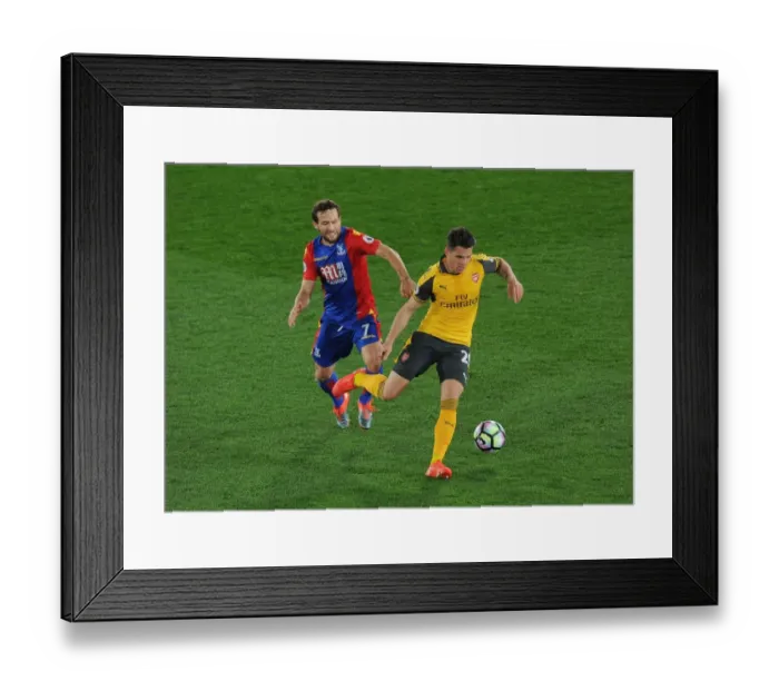 Framed Print : Clash of Midfielders: Xhaka vs. Cabaye - Crystal Palace vs. Arsenal, Premier League Framed Print : Clash of Midfielders: Xhaka vs. Cabaye - Crystal Palace vs. Arsenal, Premier League