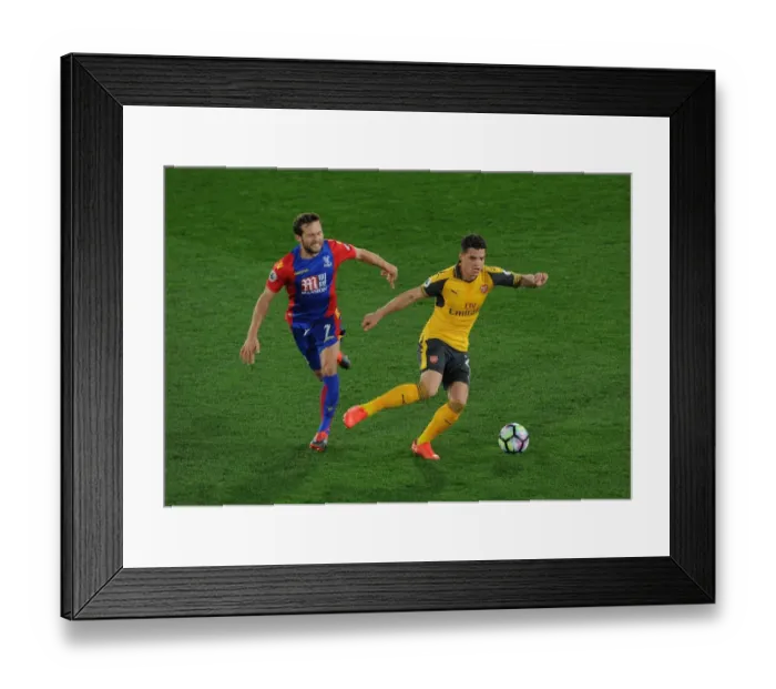 Framed Print : Clash at Selhurst Park: Xhaka vs. Cabaye
