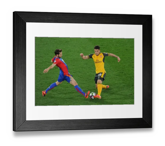 Framed Print : Clash of Midfield Titans: Xhaka vs Cabaye - A Premier League Showdown Framed Print : Clash of Midfield Titans: Xhaka vs Cabaye - A Premier League Showdown