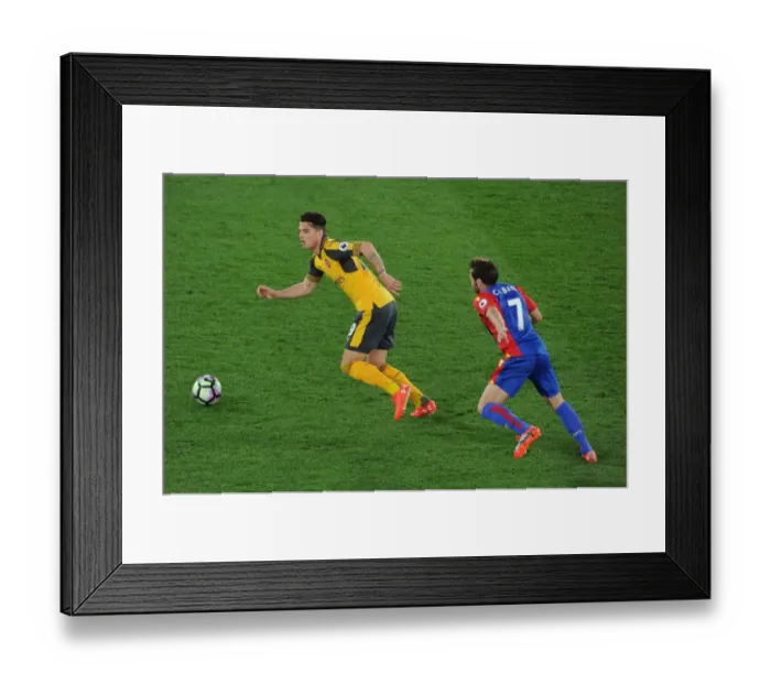 Framed Print : Clash of Midfield Titans: Xhaka vs. Cabaye Framed Print : Clash of Midfield Titans: Xhaka vs. Cabaye