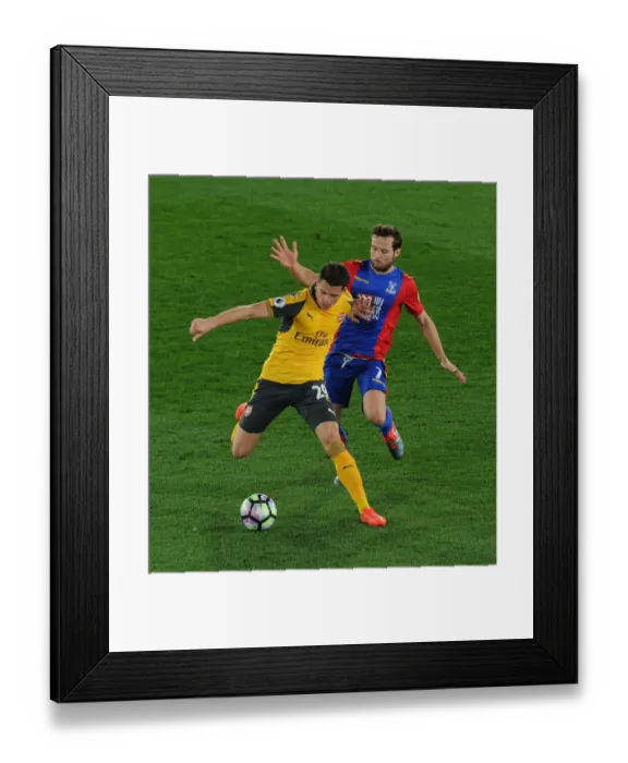 Framed Print : Clash of Midfielders: Xhaka vs Cabaye in Crystal Palace vs Arsenal Premier League Showdown Framed Print : Clash of Midfielders: Xhaka vs Cabaye in Crystal Palace vs Arsenal Premier League Showdown