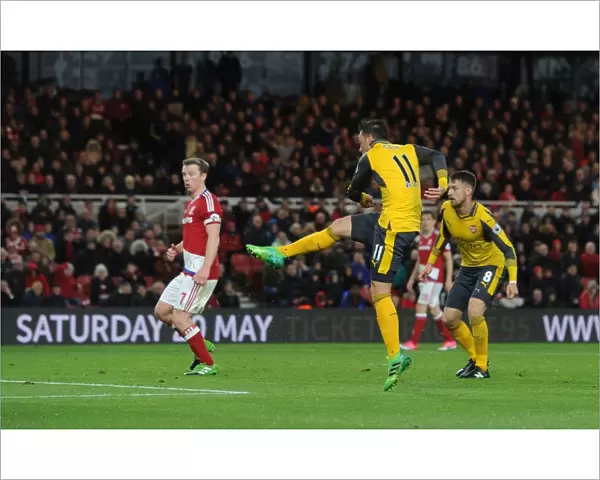 Mesut Ozil Scores the Second: Middlesbrough vs. Arsenal, Premier League 2016-17