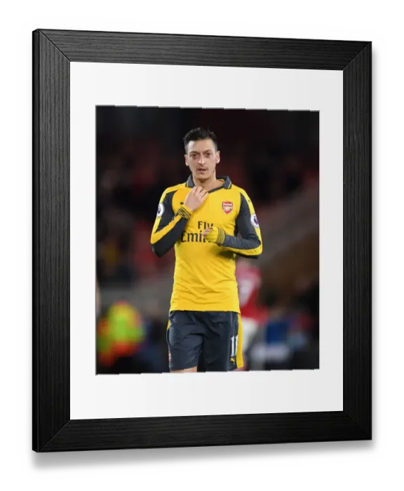 Framed Print : Mesut Ozil: A Moment of Contemplation after Arsenal's Match at Middlesbrough's Riverside Stadium (April 2017)