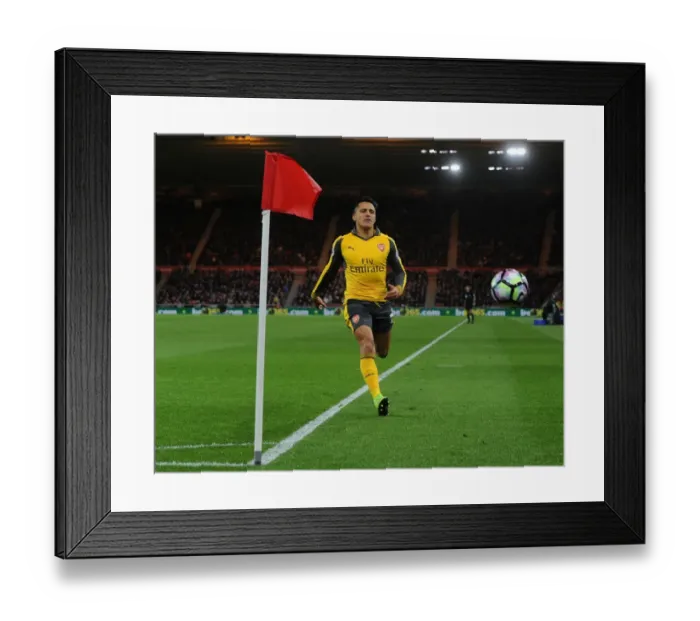 Framed Print : Alexis Sanchez: In Action for Arsenal Against Middlesbrough, Premier League 2016-17