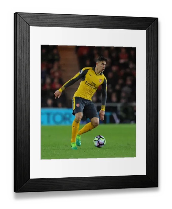 Framed Print : Gabriel (Arsenal). Middlesbrough 1: 2 Arsenal. Premier League. The Riverside Stadium