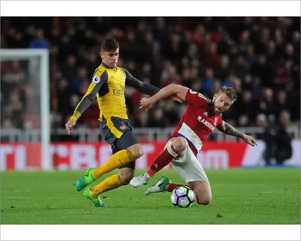 Gabriel vs. Adam Clayton: Intense Battle in Middlesbrough vs. Arsenal Premier League Clash