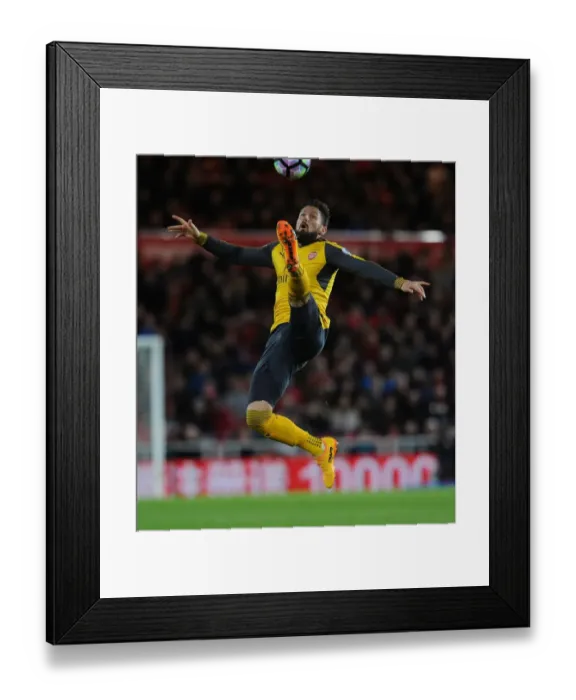 Framed Print : Olivier Giroud in Action: Arsenal's Win Against Middlesbrough, Premier League 2016-17 Framed Print : Olivier Giroud in Action: Arsenal's Win Against Middlesbrough, Premier League 2016-17