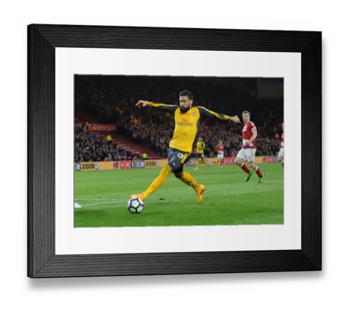 Framed Print : Olivier Giroud: In Action for Arsenal Against Middlesbrough, Premier League 2016-17 Framed Print : Olivier Giroud: In Action for Arsenal Against Middlesbrough, Premier League 2016-17