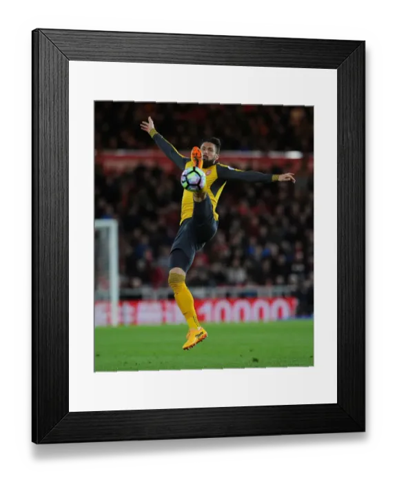 Framed Print : Olivier Giroud in Action: Middlesbrough vs. Arsenal, Premier League 2016-17 Framed Print : Olivier Giroud in Action: Middlesbrough vs. Arsenal, Premier League 2016-17