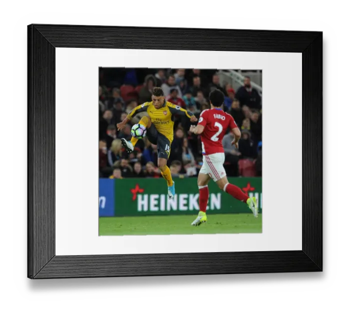 Framed Print : Alex Oxlade-Chamberlain: In Action Against Middlesbrough, Premier League 2016-17