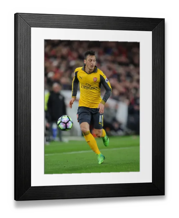 Framed Print : Mesut Ozil in Action: Middlesbrough vs Arsenal, Premier League 2016-17