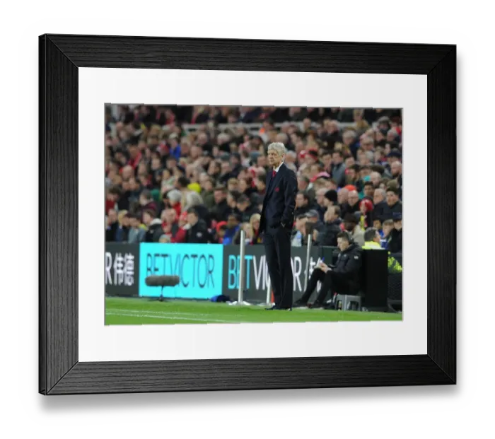 Framed Print : Arsene Wenger Leads Arsenal Against Middlesbrough in Premier League Clash (2016-17)