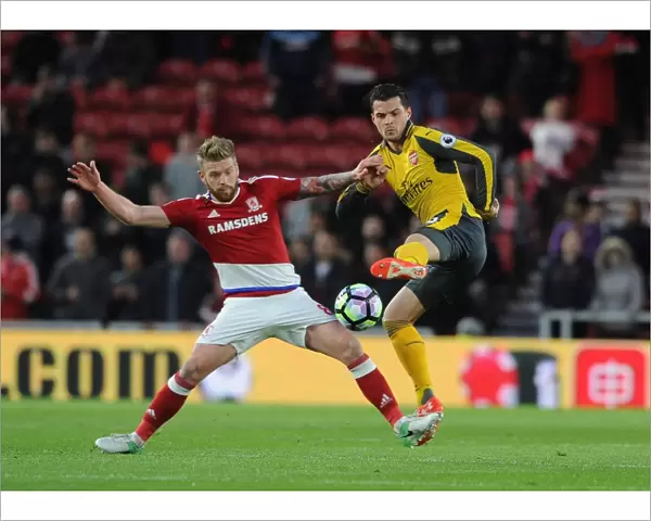 Xhaka vs. Clayton: Intense Clash in Middlesbrough vs. Arsenal Premier League Match