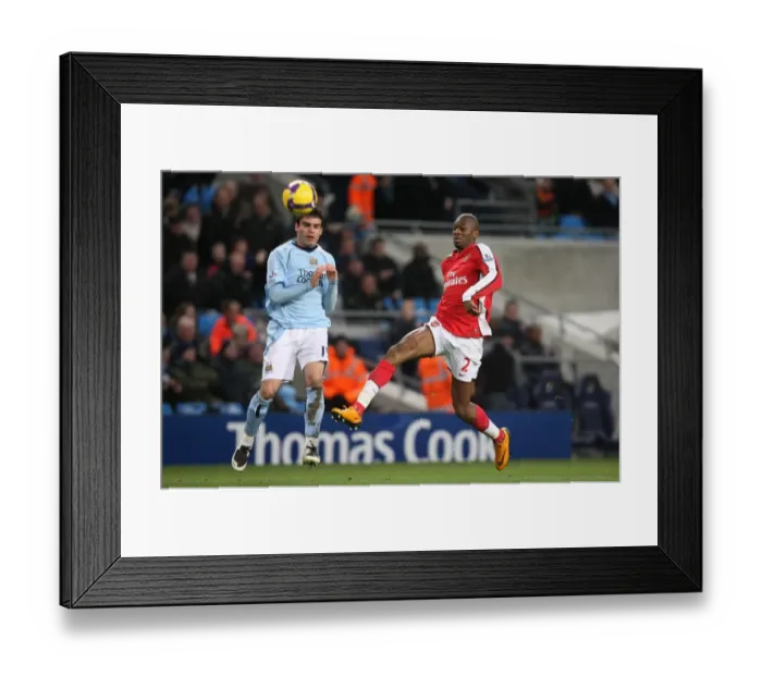 Framed Print : Samir Nasri (Arsenal) Javier Garrido (Man City)