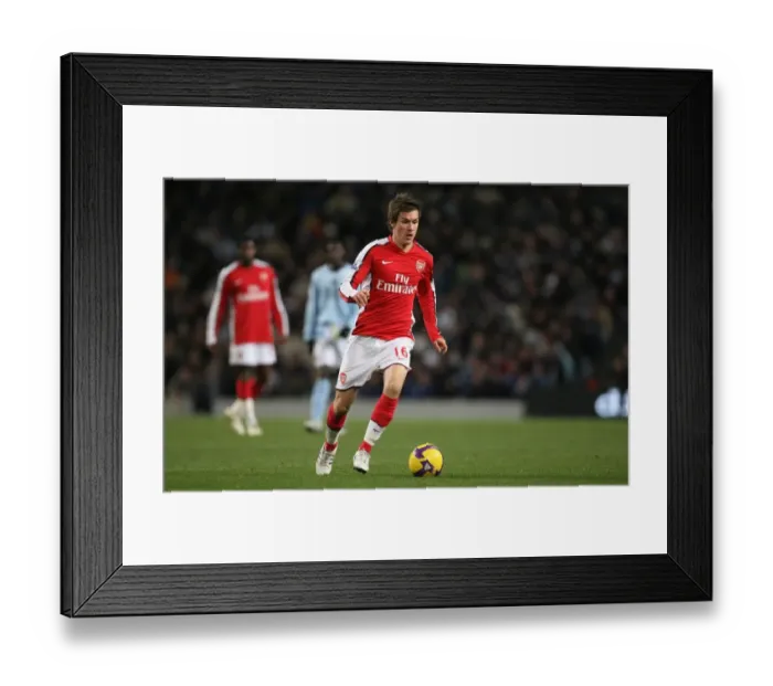 Framed Print : Ramsey's Struggle: Manchester City Crushes Arsenal 3-0, Aaron Ramsey (Arsenal)