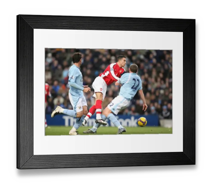 Framed Print : Van Persie vs. Dunne: Manchester City's 3-0 Victory Over Arsenal in the Barclays Premier League (November 2008) Framed Print : Van Persie vs. Dunne: Manchester City's 3-0 Victory Over Arsenal in the Barclays Premier League (November 2008)