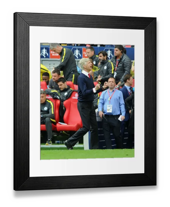 Framed Print : Arsene Wenger Celebrates FA Cup Semi-Final Victory Over Manchester City Framed Print : Arsene Wenger Celebrates FA Cup Semi-Final Victory Over Manchester City