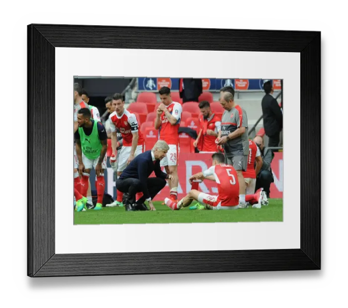 Framed Print : Arsene Wenger Urges Gabriel: Last-Minute Instructions in FA Cup Semi-Final vs Manchester City Framed Print : Arsene Wenger Urges Gabriel: Last-Minute Instructions in FA Cup Semi-Final vs Manchester City