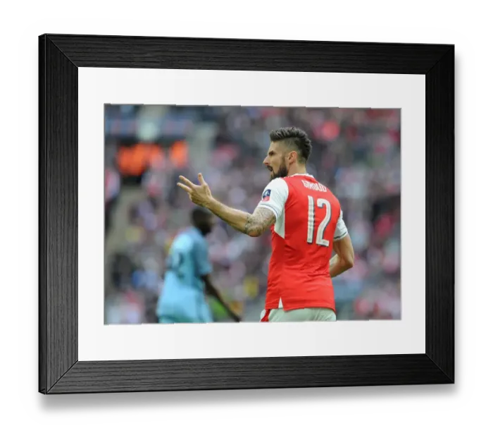 Framed Print : Olivier Giroud Faces Manchester City in FA Cup Semi-Final Showdown Framed Print : Olivier Giroud Faces Manchester City in FA Cup Semi-Final Showdown