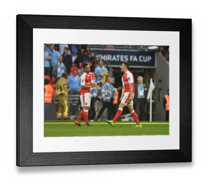 Framed Print : Gabriel's Triumph: Arsenal Wins FA Cup Semi-Final Against Manchester City