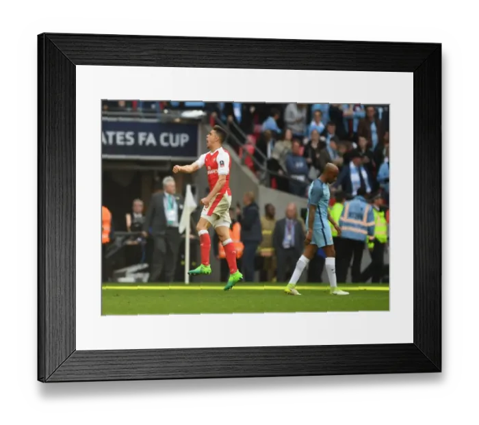 Framed Print : Gabriel's Triumph: Arsenal Secures FA Cup Semi-Final Victory Over Manchester City