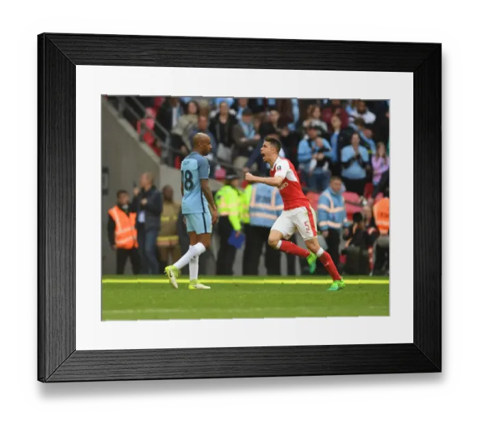 Framed Print : Gabriel's Triumph: Arsenal's FA Cup Semi-Final Victory Over Manchester City