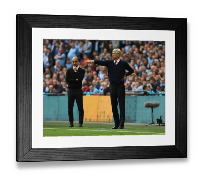 Framed Print : Arsene Wenger at the FA Cup Semi-Final: Arsenal vs Manchester City